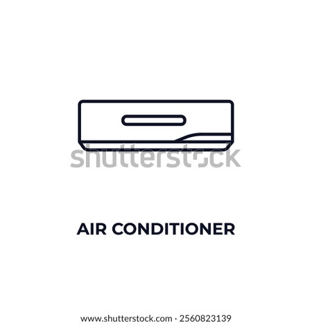 air conditioner outline icon. Linear vector from hotel concept. Thin line air conditioner icon isolated on white background