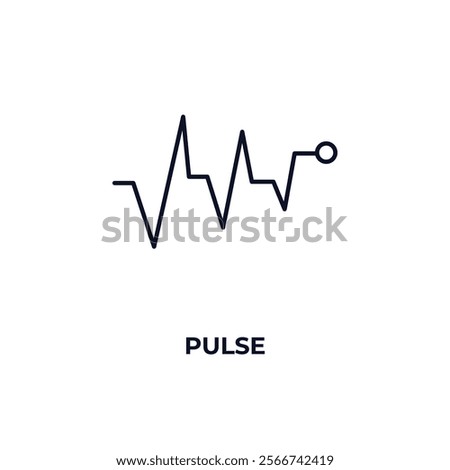 pulse outline icon. Linear vector from health and medical concept. Thin line pulse icon isolated on white background