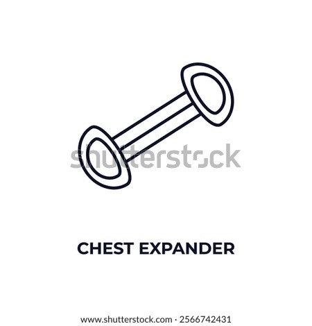 chest expander outline icon. Linear vector from health and medical concept. Thin line chest expander icon isolated on white background