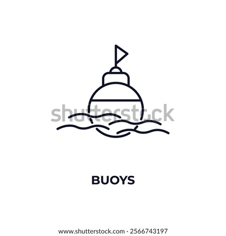 buoys outline icon. Linear vector from nautical concept. Thin line buoys icon isolated on white background