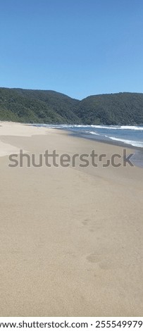 Similar – Image, Stock Photo deserted sandy beach with surveillance tower