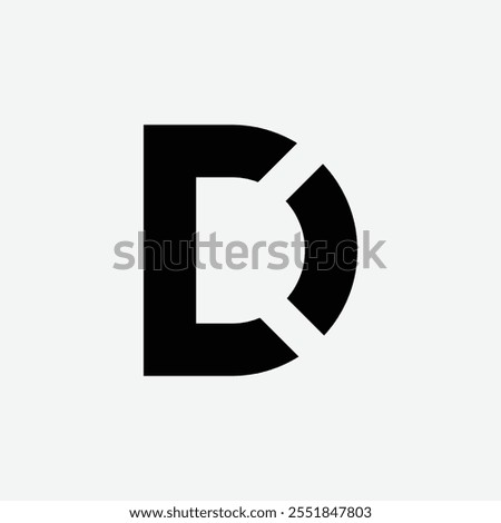 Letter Cd or Dc creative modern typography logo