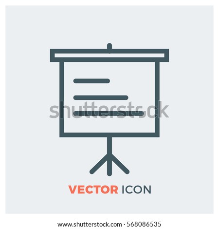 slideshow line vector icon
