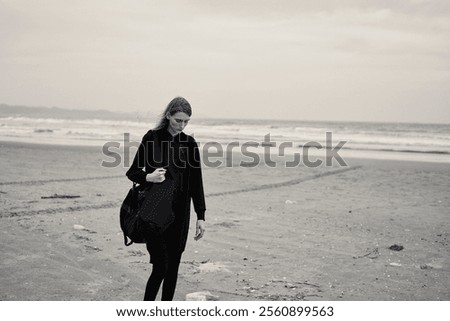 Similar – Image, Stock Photo windswept Wind Walking