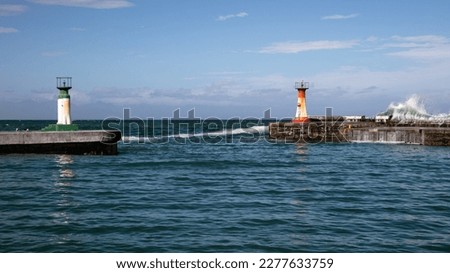 Similar – Image, Stock Photo Quay wall, harbour entrance