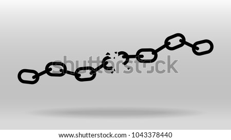 broken chain vector