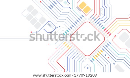Circuit board cpu chip computer motherboard digital elements
