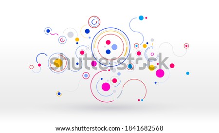 Geometry communication sharing particle elements vector background