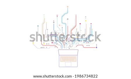iot internet of things laptop device network connection 