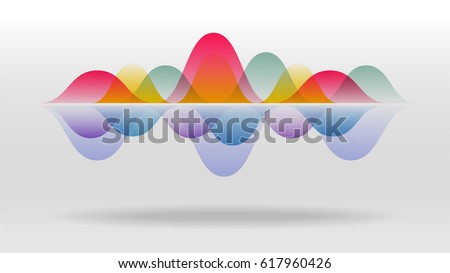 Colorful motion sound wave abstract vector background