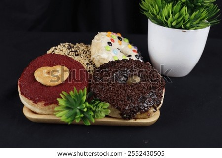 Similar – Image, Stock Photo Ring shaped cake with red icing