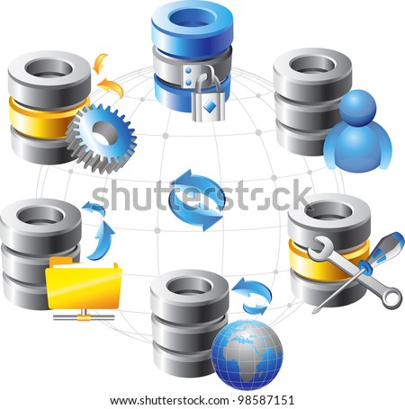 Database - Web Hosting Icons