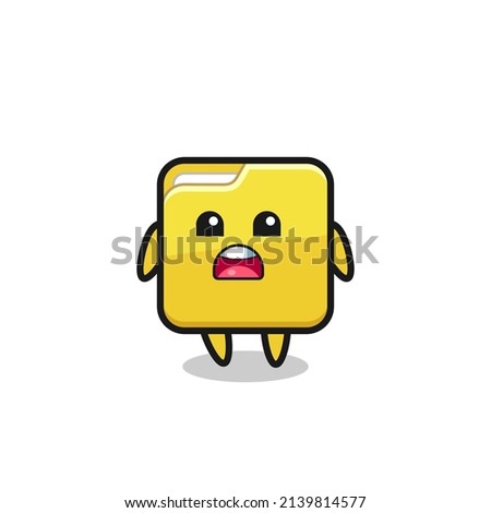 folder illustration with apologizing expression, saying I am sorry , cute style design for t shirt, sticker, logo element