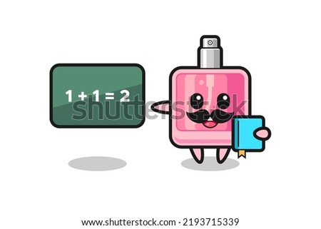 Illustration of perfume character as a teacher , cute style design for t shirt, sticker, logo element