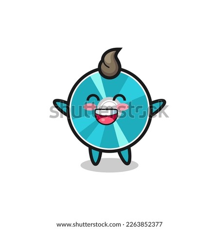 happy baby optical disc cartoon character , cute style design for t shirt, sticker, logo element