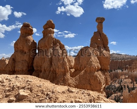 Similar – Image, Stock Photo Hoodoo formation at Bryce Canyon National Park, Utah