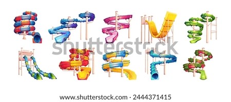 Image, Stock Photo water slide Water
