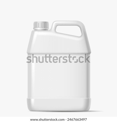 Chemical cleaning product canister realistic vector illustration. Mockup detergent liquid container 3d object on white background