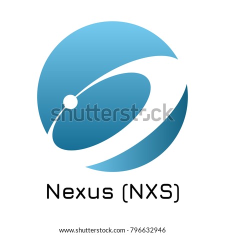 Vector illustration crypto coin icon on isolated white background Nexus (NXS). Name of the crypto currency and the short trade name on the exchange. Digital currency