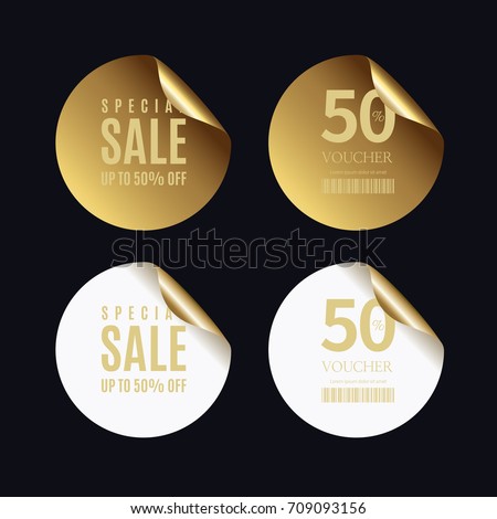 Luxury golden badge and labels collection