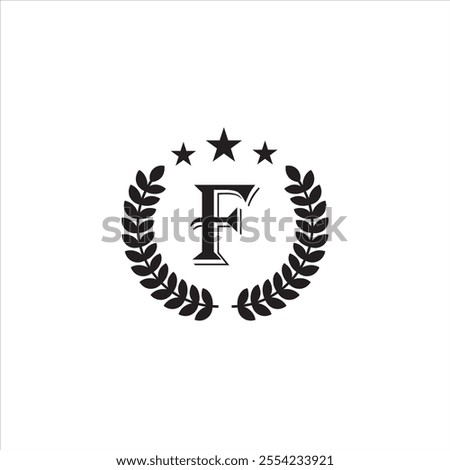 F premium letter logo template