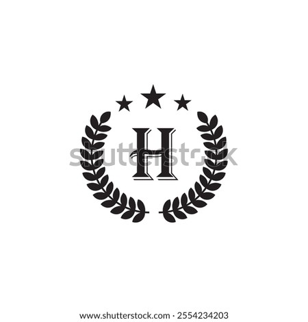 H premium letter logo template