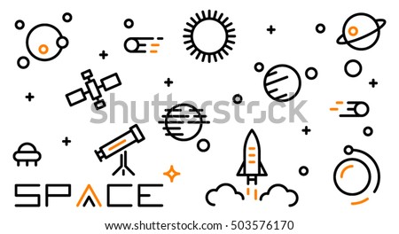 space icon vector art eps image logo sign flat design app ui web