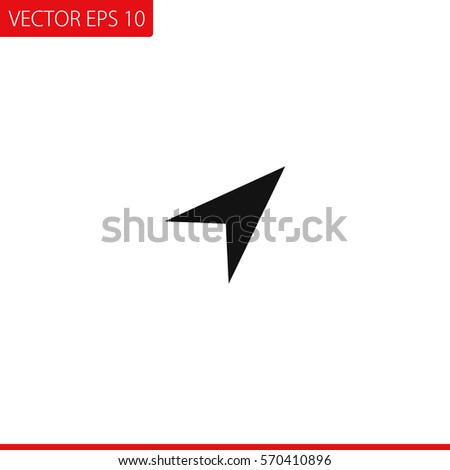 Location Arrow  Vector Icon.