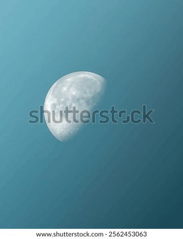 Mystical Night sky background with half moon, clouds and stars. Moonlight night. Vector illustration. Full Moon in Blue Sky vector.