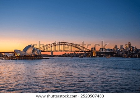 Similar – Image, Stock Photo Evening in the harbour