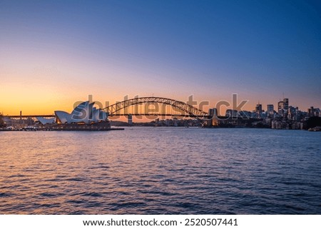 Similar – Image, Stock Photo Evening in the harbour