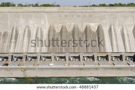 Water Hydro Dam at Niagara Falls concrete building