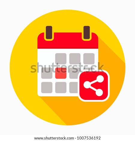 Calendar share icon vector sign