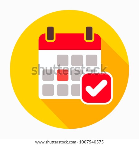 Calendar icon vector, filled flat sign, solid pictogram. Event reminder symbol,  icon. Event, icon, calendar, check, glyph, application, business, celebration, date, day, deadline