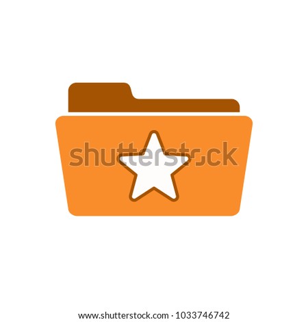 Bookmark favorite folder like love mark star icon. Vector icon