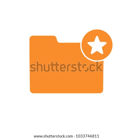 Bookmark favorite folder like love mark star icon. Vector icon