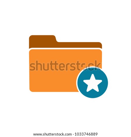 Bookmark favorite folder like love mark star icon. Vector icon