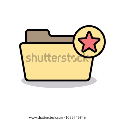 Bookmark favorite folder like love mark star icon. Vector icon