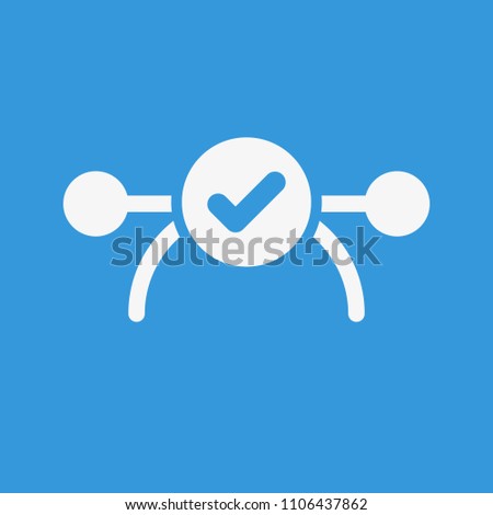 Vector bezier icon, multimedia icon with check sign. Vector bezier icon and approved, confirm, done, tick, completed symbol. Vector illustration