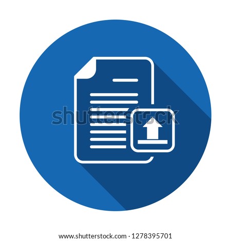 Upload documentation vector. Document file internet page upload icon. Upload, icon, paper, app, art, background, business, button, computer, concept, contract