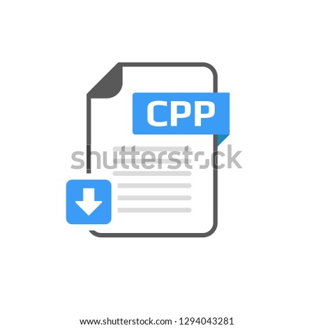 Download CPP file format, extension icon. Vector icon