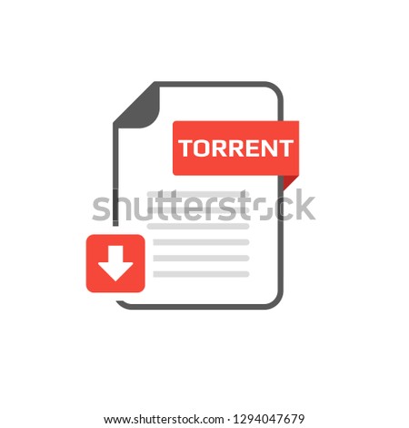 Download TORRENT file format, extension icon. Vector icon