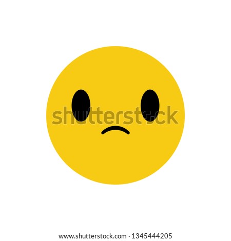 Slightly frowning face emoticon filled outline icon, line vector sign, linear colorful pictogram isolated on white. Emoji symbol, logo illustration. Pixel perfect vector graphics