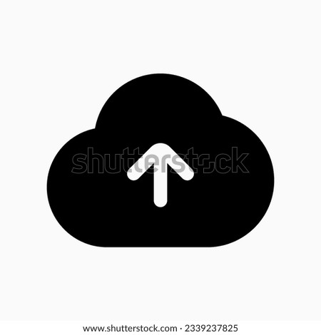 Editable vector cloud upload icon. Black, line style, transparent white background. Part of a big icon set family. Perfect for web and app interfaces, presentations, infographics, etc