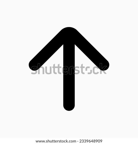 Vector single arrow chevron up icon. Black, white background. Perfect for app and web interfaces, infographics, presentations, marketing, etc.