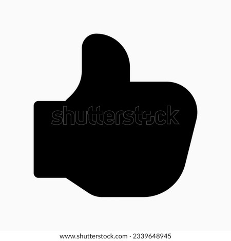 Editable vector like thumb reaction arrow icon. Black, line style, transparent white background. Part of a big icon set family. Perfect for web and app interfaces, presentations, infographics, etc