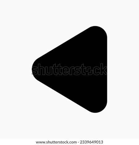 Editable vector left triangle arrow icon. Black, transparent white background. Part of a big icon set family. Perfect for web and app interfaces, presentations, infographics, etc