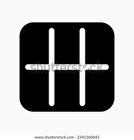 Editable vector table grid view icon. Black, line style, transparent white background. Part of a big icon set family. Perfect for web and app interfaces, presentations, infographics, etc