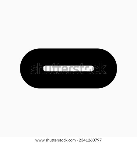 Editable vector usb type-c cable port icon. Black, line style, transparent white background. Part of a big icon set family. Perfect for web and app interfaces, presentations, infographics, etc