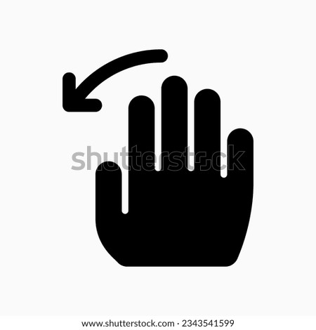 Editable hand swipe left vector icon. Part of a big icon set family. Perfect for web and app interfaces, presentations, infographics, etc